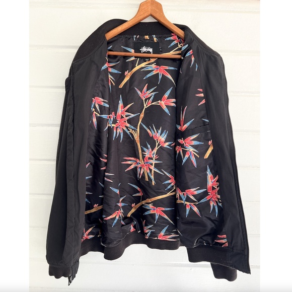 STUSSY Bamboo Bomber Jacket in Black - L - Picture 2 of 10